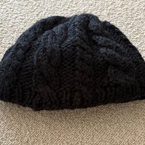 The North Face Black Knit Hat Fleece lined